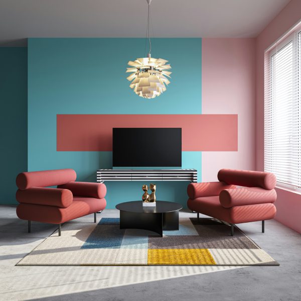 home decor in red room