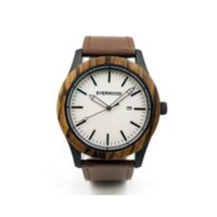 Inverness | Zebrawood | Brown Leather