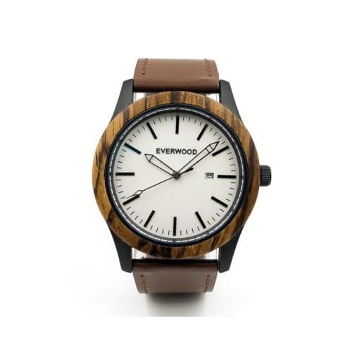 Everwood Inverness Zebrawood Brown Leather