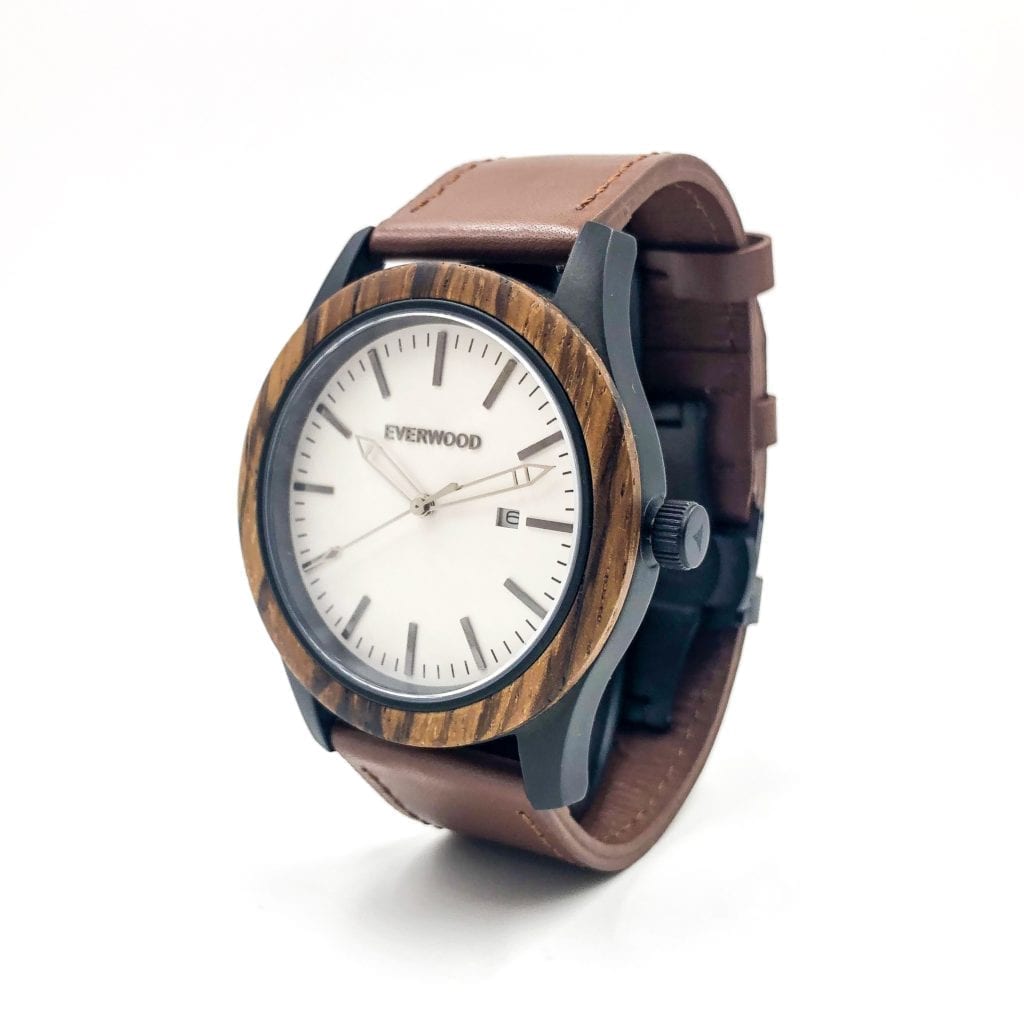 Everwood Inverness | Zebrawood | Brown Leather