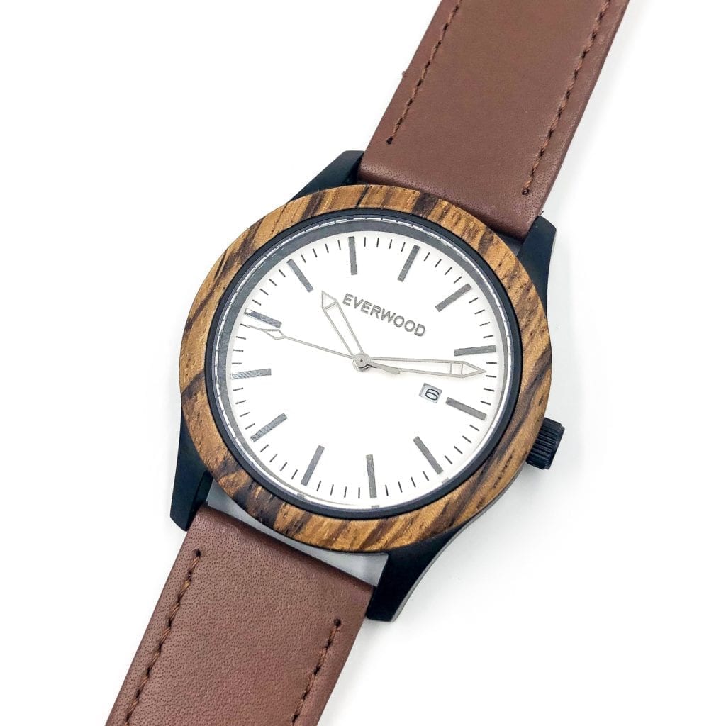 Everwood Inverness | Zebrawood | Brown Leather