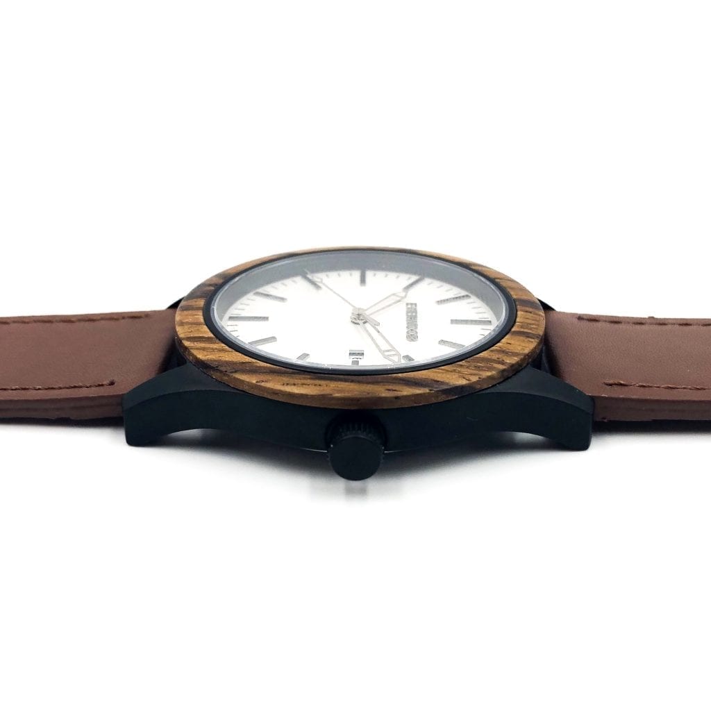 Everwood White Face Inverness | Zebrawood | Brown Leather