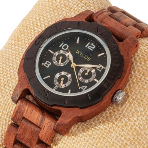Wilds Men's Multi-Function Custom Kosso Wooden Watch