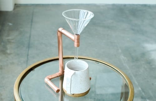 Copper Coffee Pour Over Front