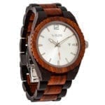 Wilds Men's Custom Engrave Ebony & Rose Wooden Watch