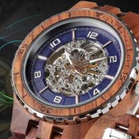 Wilds Men's Premium Self-Winding Kosso Wood Watch