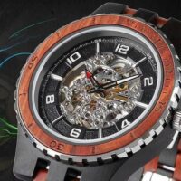 Wilds Men's Premium Self-Winding Ebony Rosewood Watch