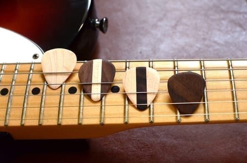 Hardwood Guitar Picks (Set of 4) Four Picks