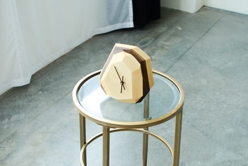 Wooden Clock on Table