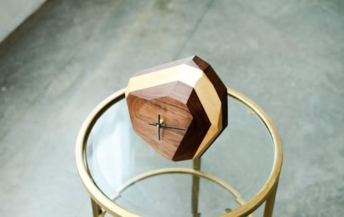 Wooden Clock on Table