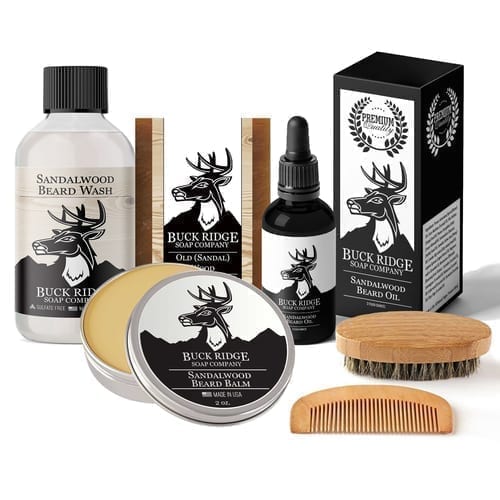 Buck Ridge Premium Soaps and Beard Balm Collection with Brush and Comb