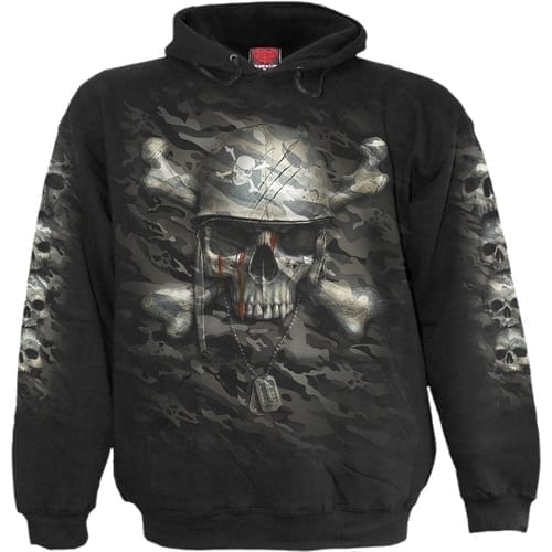 Skull Sweatshirt in Helmet Hoodie