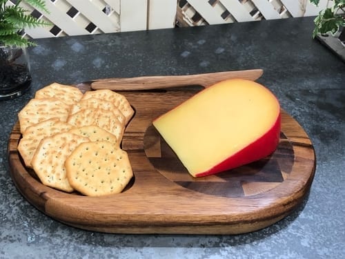 Cheese Board with Cheese and Crackers