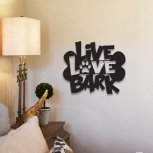 Live Love Bark Metal Wall Decor