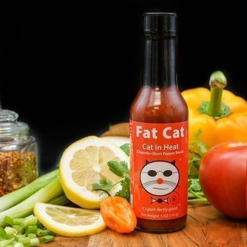 Fat Cat Cat In Heat Chipotle-Ghost Pepper Blend Hot Sauce