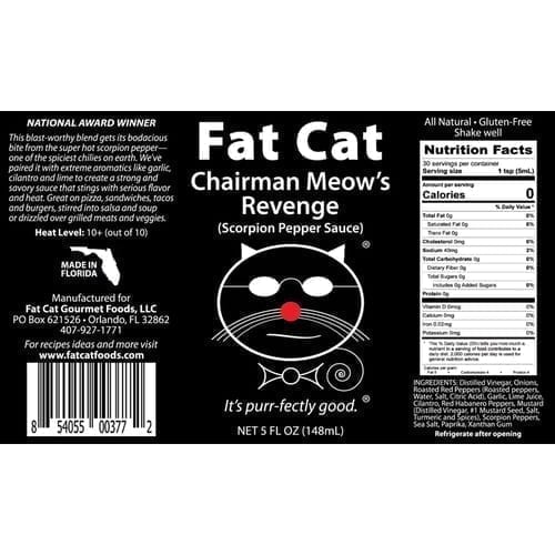 Fat Cat Chairman Meow's Revenge Label