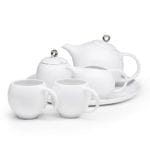 EVA 6-Piece Tea Set - White Porcelain