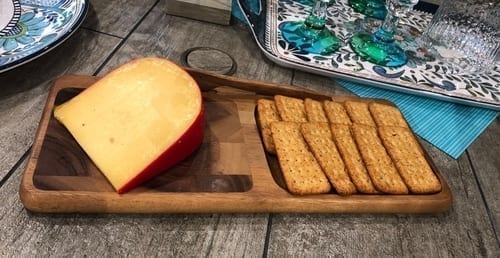 Cheese and Crackers on Cheese Board