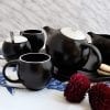 EVA Teapot – Black Matte in set