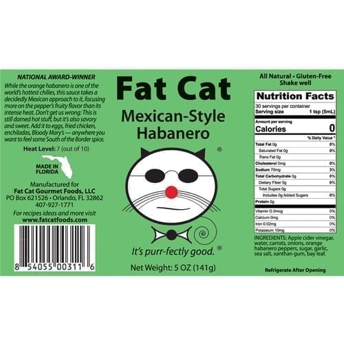 Fat Cat Mexican-Style Habanero Hot Sauce