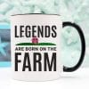 Legends are born on the FARM Mug Black handle