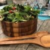 Acacia Wood Salad Bowl with Servers