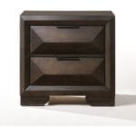 Espresso Rubber Wood Nightstand