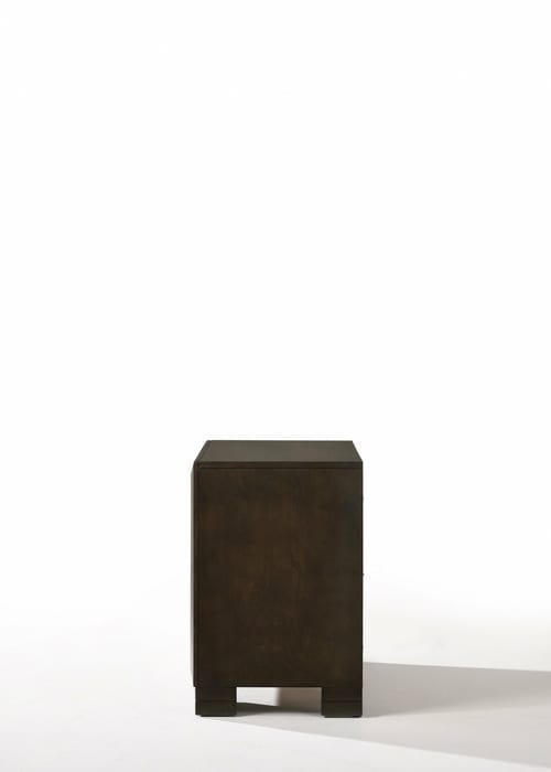 Espresso Rubber Wood Nightstand