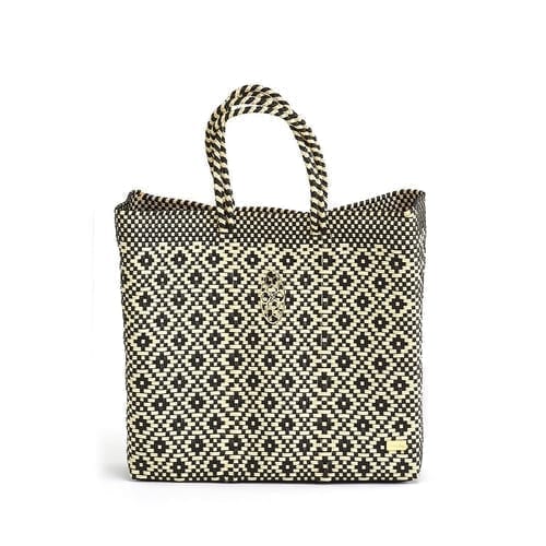 Medium Black Aztec Tote Bag