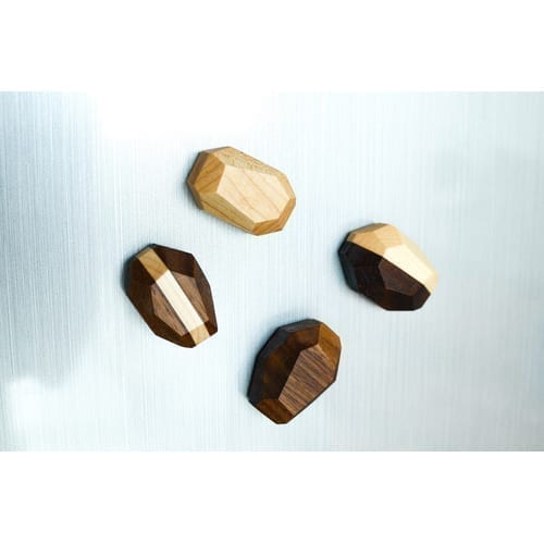 Geometric Wooden Magnets (Set of 4)