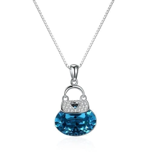 Sterling Silver Necklace with Swarovski Crystals