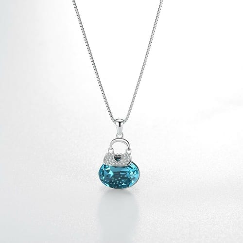 Sterling Silver Necklace with Swarovski Crystals