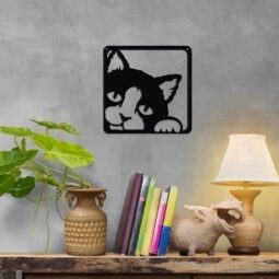 Peeking Kitty - Metal Wall Art/Decor