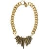 Rocked Up Crystal Quartz Necklace - Gold