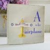 A is for Airplane 5x5 Art Block