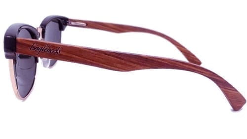 Real Walnut Wood Club Style Sunglasses, Polarized, Handcrafted