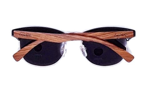 Real Walnut Wood Club Style Sunglasses, Polarized, Handcrafted
