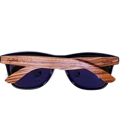 Zebrawood Sunglasses with Blue Polarized Lenses