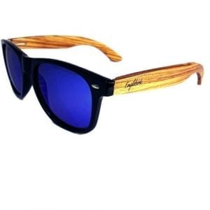 Zebrawood Sunglasses with Blue Polarized Lenses