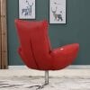 43" Red, White or Black Contemporary Leather Lounge Chair