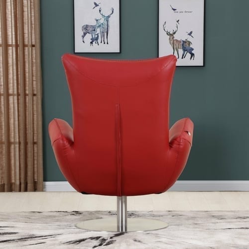 43" Red, White or Black Contemporary Leather Lounge Chair