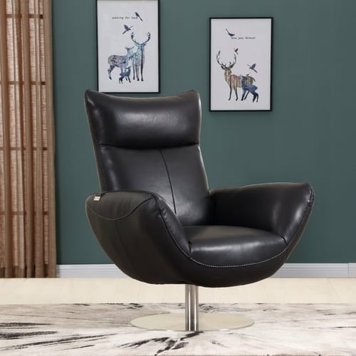 43" Red, White or Black Contemporary Leather Lounge Chair