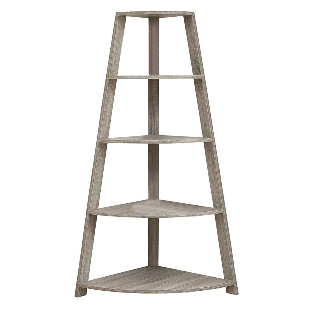 Dark Taupe Black Particle Board Bookcase