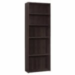 Cappuccino 5 Shelves Bookcase