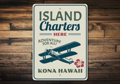 Island Charters Aviation Sign