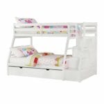 Twin Over Full White Trundle Bunk Bed