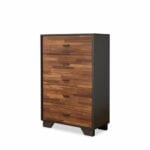 Walnut And Espresso Particle Board Chest
