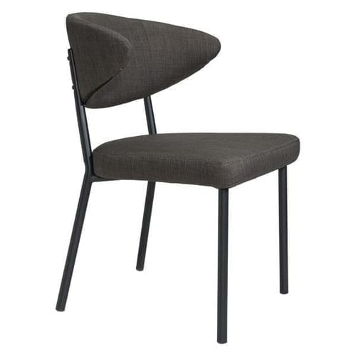 22" X 23.2" X 31.9" Black Poly Dining Chair