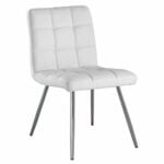 White Leather Look Dining Chairs 2pcs