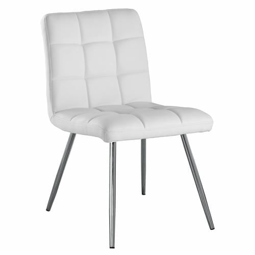 White Leather Look Dining Chairs 2pcs
